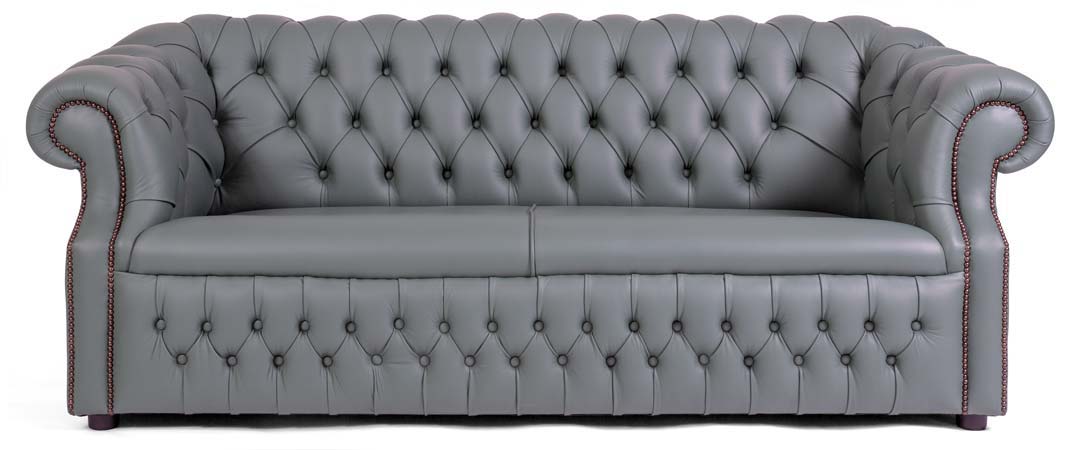 london grey plain seat chesterfield sofa