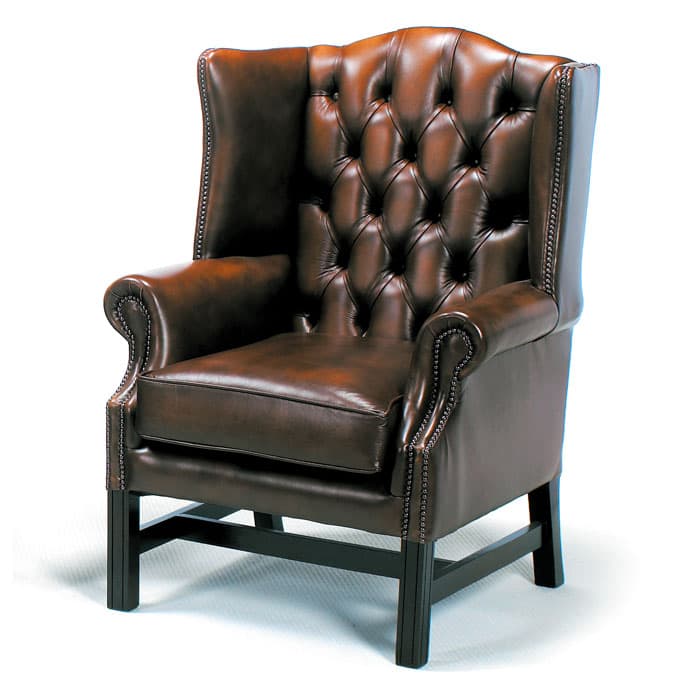 Windsor Chesterfield Wingback Chair | Leather Wingback Chair